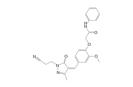 2-(4-{(Z)-[1-(2-cyanoethyl)-3-methyl-5-oxo-1,5-dihydro-4H-pyrazol-4-ylidene]methyl}-2-methoxyphenoxy)-N-phenylacetamide