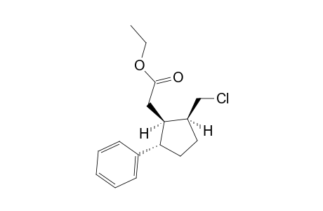 5R*-(Chloromethyl)-2S*-phenylcyclopentane-1S*-acetic acid ethyl ester