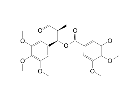 TSANGIN_C;(7-R,8-S)-8-METHYL-9-OXO-7-(3,4,5-TRIMETHOXYPHENYL)-BUTYL-3',4',5'-TRIMETHOXYBENZOATE
