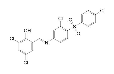 2-{N-{3-chloro-4-[(p-chlorophenyl)sulfonyl]phenyl}formimidoyl}4,6-dichlorophenol