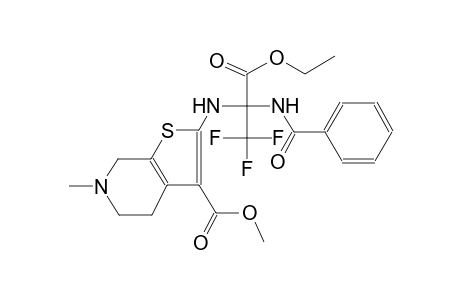 thieno[2,3-c]pyridine-3-carboxylic acid, 2-[[1-(benzoylamino)-1-(ethoxycarbonyl)-2,2,2-trifluoroethyl]amino]-4,5,6,7-tetrahydro-6-methyl-,