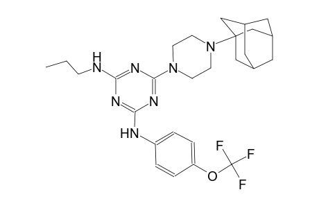 6-[4-(1-adamantyl)piperazin-1-yl]-2-N-propyl-4-N-[4-(trifluoromethoxy)phenyl]-1,3,5-triazine-2,4-diamine
