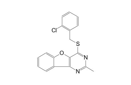 2-chlorobenzyl 2-methyl[1]benzofuro[3,2-d]pyrimidin-4-yl sulfide