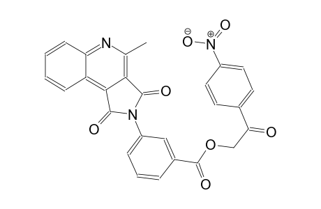 2-(4-nitrophenyl)-2-oxoethyl 3-(4-methyl-1,3-dioxo-1,3-dihydro-2H-pyrrolo[3,4-c]quinolin-2-yl)benzoate