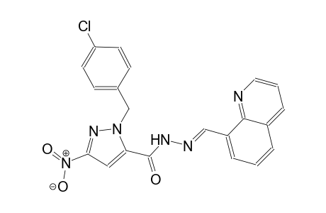 1-(4-chlorobenzyl)-3-nitro-N'-[(E)-8-quinolinylmethylidene]-1H-pyrazole-5-carbohydrazide