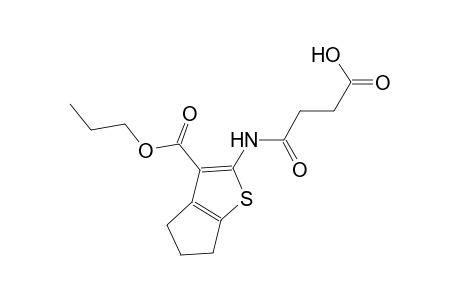 4-oxo-4-{[3-(propoxycarbonyl)-5,6-dihydro-4H-cyclopenta[b]thien-2-yl]amino}butanoic acid