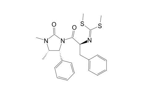 (2S,4'S,5'R)-1-(3',4'-Dimethyl-2'-oxo-5'-phenyl-1'-imidazolyldinyl)-2-[bis(methylsulfanyl)methyleneamino]-3-phenylpropan-1-one