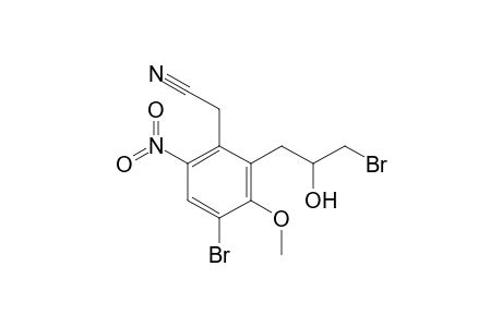 2-[4-bromanyl-2-(3-bromanyl-2-oxidanyl-propyl)-3-methoxy-6-nitro-phenyl]ethanenitrile