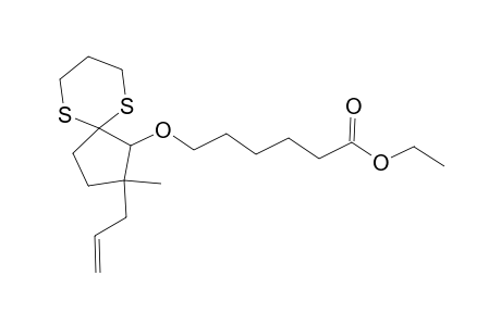 Ethyl 7-oxa-7-(2-allyl-2-methyl-6,10-dithiaspiro[4.5]decan-1-yl)heptanoate