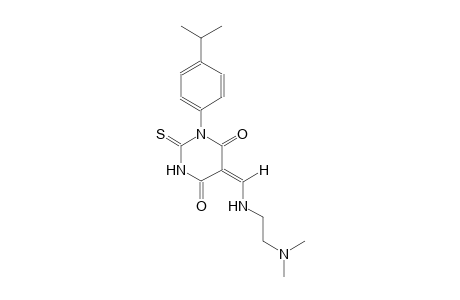 (5E)-5-({[2-(dimethylamino)ethyl]amino}methylene)-1-(4-isopropylphenyl)-2-thioxodihydro-4,6(1H,5H)-pyrimidinedione