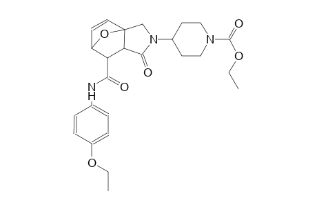 ethyl 4-{6-[2-(4-ethoxyphenyl)acetyl]-4-oxo-10-oxa-3-azatricyclo[5.2.1.0(1,5)]dec-8-en-3-yl}piperidine-1-carboxylate