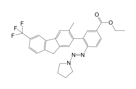 (E)-Ethyl 3-(3-methyl-6-(trifluoromethyl)-9H-fluoren-2-yl)-4-(pyrrolidin-1-yldiazenyl)benzoate