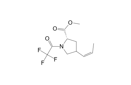 Proline, 4-(1-propenyl)-1-(trifluoroacetyl)-, methyl ester