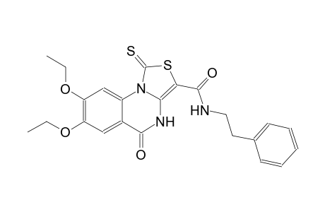thiazolo[3,4-a]quinazoline-3-carboxamide, 7,8-diethoxy-4,5-dihydro-5-oxo-N-(2-phenylethyl)-1-thioxo-