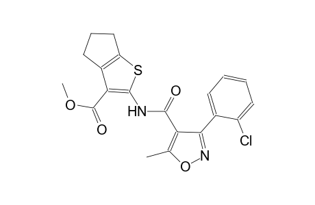 methyl 2-({[3-(2-chlorophenyl)-5-methyl-4-isoxazolyl]carbonyl}amino)-5,6-dihydro-4H-cyclopenta[b]thiophene-3-carboxylate