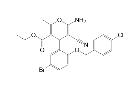 ethyl 6-amino-4-{5-bromo-2-[(4-chlorobenzyl)oxy]phenyl}-5-cyano-2-methyl-4H-pyran-3-carboxylate