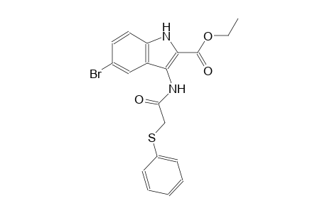 ethyl 5-bromo-3-{[(phenylsulfanyl)acetyl]amino}-1H-indole-2-carboxylate