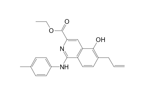 6-allyl-1-(4-methylphenylamino)-3-(ethoxycarbonyl)-5-hydroxyisoquinoline