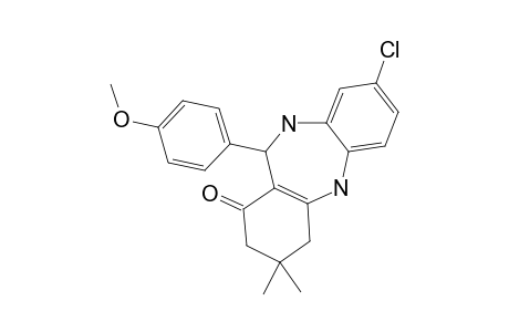 11-[(PARA-METHOXY)-PHENYL]-8-CHLORO-3,3-DIMETHYL-2,3,4,5,10,11-HEXAHYDRO-1H-DIBENZO-[B,E]-[1,4]-DIAZEPIN-1-ONE