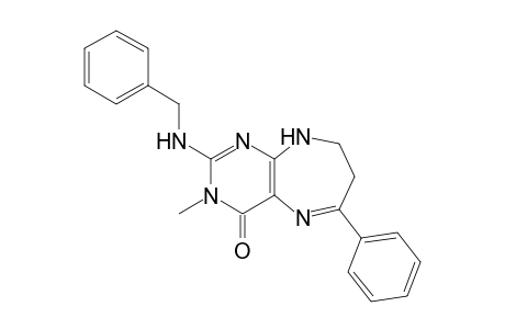 2-(Benzylamino)-8,9-dihydro-3-methyl-6-phenyl-3H-pyrimido[4,5-b][1,4]diazepin-4(7H)-one