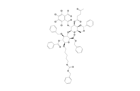 #14;BENZYL-[N-BENZYLOXYCARBONYL-5-AMINOPENTYL-2-O-BENZOYL-3-O-BENZYL-4-O-(4,6-O-BENZYLIDENE-2-DEOXY-3-O-LEVULINOYL-2-TETRACHLOROPHTHALIMIDO-BETA-D-GALACTOPYRAN