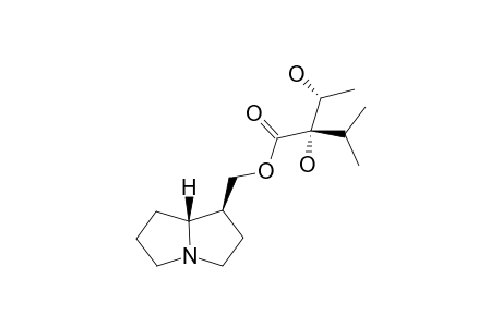 9-(+)-TRACHELANTHYL-LABURNINE;(2S,3R)-[(1S,7AR)-HEXAHYDRO-1H-PYRROLIZIN-1-YL]-METHYL-2,3-DIHYDROXY-2-ISOPROPYLBUTANOATE