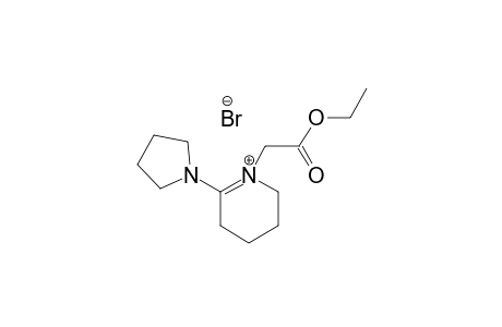 1-(Carbethoxymethyl)-2-(1-pyrrolidinium)piperidine Bromide