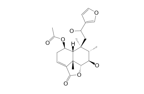1-BETA-ACETOXY-7,12-DIHYDROXY-15,16-EPOXY-CIS-CLERODA-3,13(16),14-TRIENE-18,6-OLIDE