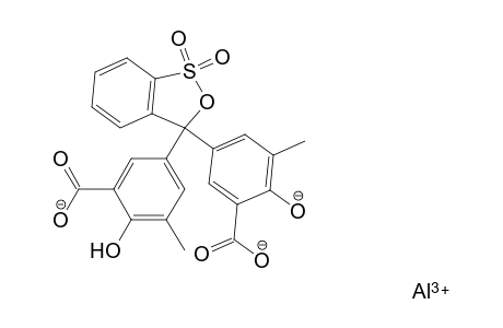 Benzoic acid, 5-[(3-carboxy-5-methyl-4-oxy-2,5-cyclodien-1-ylidene)(2-sulfophenyl)methyl]-2-hydroxy-3-methyl, aluminum complex