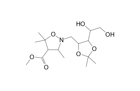 D-Ribitol, 1-deoxy-1-[5-(methoxycarbonyl)-3,3,5-trimethyl-2-isoxazolidinyl]-2,3- O-(1-methylethylidene)-