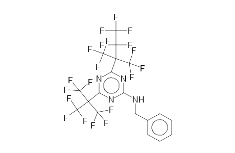 2-(Benzylamino)-4-[2,2,3,3,3-pentafluoro-1,1-bis(trifluoromethyl)propyl]-6-[2,2,2-trifluoro-1,1-bis(trifluoromethyl)ethyl]-1,3,5-triazine