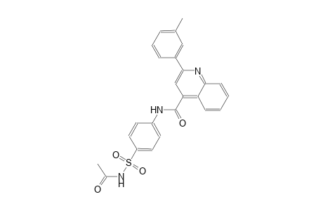 N-{4-[(acetylamino)sulfonyl]phenyl}-2-(3-methylphenyl)-4-quinolinecarboxamide