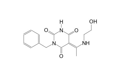 (5E)-1-benzyl-5-{1-[(2-hydroxyethyl)amino]ethylidene}-2,4,6(1H,3H,5H)-pyrimidinetrione