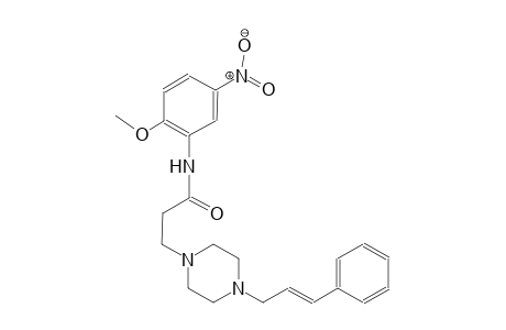 1-piperazinepropanamide, N-(2-methoxy-5-nitrophenyl)-4-[(2E)-3-phenyl-2-propenyl]-