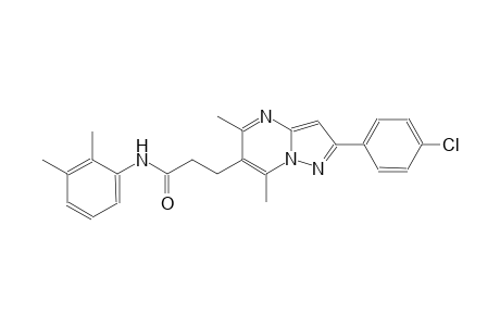 pyrazolo[1,5-a]pyrimidine-6-propanamide, 2-(4-chlorophenyl)-N-(2,3-dimethylphenyl)-5,7-dimethyl-