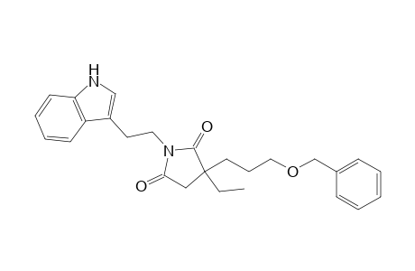 Succinimide, 2-[3-(benzyloxy)propyl]-2-ethyl-N-(2-indol-3-ylethyl)-
