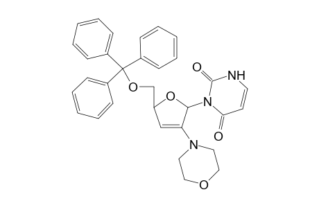 1-(2,3-Dideoxy-2-N-morpholino-5-O-trityl-.alpha.,D-glyceropent-2-enfuranosyl)uracil