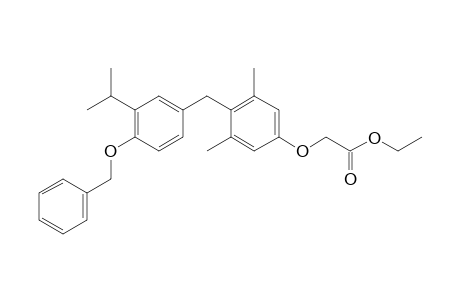 Ethyl 2-(4-(4-(benzyloxy)-3-isopropylbenzyl)-3,5-dimethylphenoxy)acetate