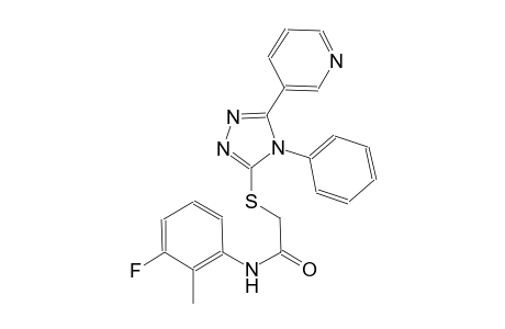 N-(3-fluoro-2-methylphenyl)-2-{[4-phenyl-5-(3-pyridinyl)-4H-1,2,4-triazol-3-yl]sulfanyl}acetamide