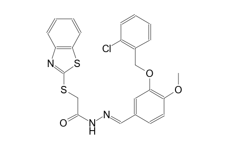 2-(1,3-benzothiazol-2-ylsulfanyl)-N'-((E)-{3-[(2-chlorobenzyl)oxy]-4-methoxyphenyl}methylidene)acetohydrazide