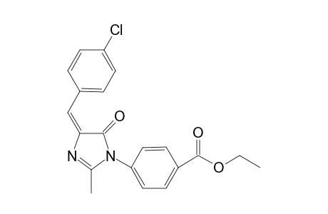 Benzoic acid, 4-[4-[(4-chlorophenyl)methylidene]-4,5-dihydro-2-methyl-5-oxo-1H-imidazol-1-yl]-, ethyl ester