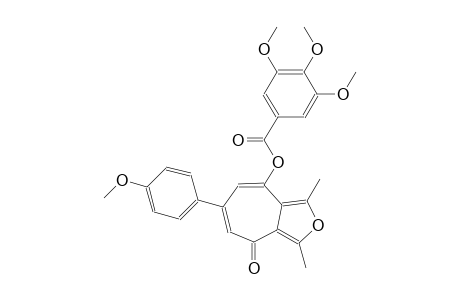 6-(4-methoxyphenyl)-1,3-dimethyl-4-oxo-4H-cyclohepta[c]furan-8-yl 3,4,5-trimethoxybenzoate