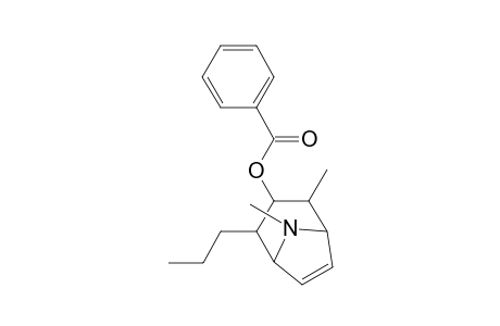 8-Azabicyclo[3.2.1]oct-6-en-3-ol, 2,8-dimethyl-4-propyl-, benzoate (ester), (exo,exo,exo)-