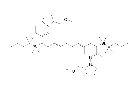 1'-{4,13-Bis[Dimethyl(tert-hexyl)silyl]-6,11-dimethyl-(E,E)-6,11-hexadecadien-3,14-diylideneimino}-3',14'-bis(methoxymetylpyrrolidine)