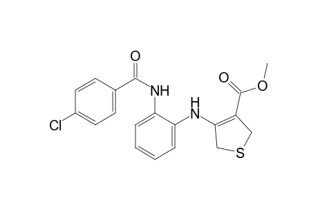 4-[o-(p-chlorobenzamido)anilino]-2,5-dihydro-3-thiophenecarboxylic acid, methyl ester