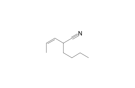 Hexanenitrile, 2-(1-propenyl)-, (E)-