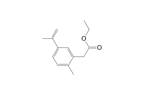 Benzeneacetic acid, 2-methyl-5-(1-methylethenyl)-, ethyl ester