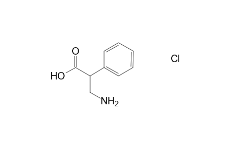 3-Azanyl-2-phenyl-propanoic acid hydrochloride