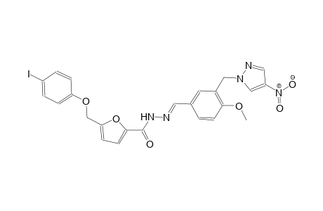 5-[(4-iodophenoxy)methyl]-N'-((E)-{4-methoxy-3-[(4-nitro-1H-pyrazol-1-yl)methyl]phenyl}methylidene)-2-furohydrazide