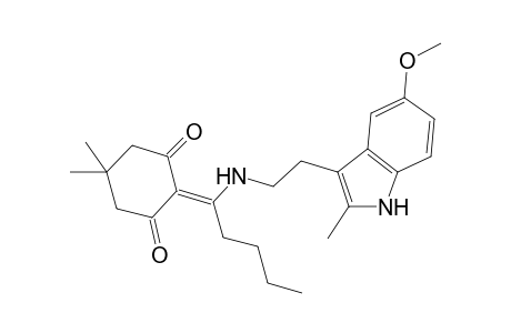 2-[1-[2-(5-methoxy-2-methyl-1H-indol-3-yl)ethylamino]pentylidene]-5,5-dimethyl-cyclohexane-1,3-dione